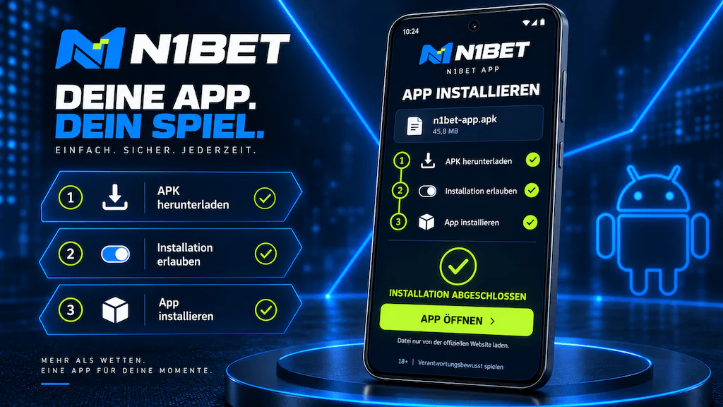 N1Bet App für Android installieren mit Anleitung zum APK-Download und zur sicheren Installation in Österreich.